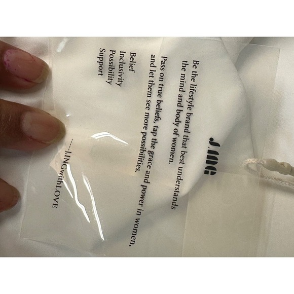 J. ING White Babydoll Mini Dress S Long Puff Sleeve Square Neck NWT Lined - Picture 7 of 13